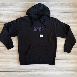 LGND Supply Co Purple Graffiti Hoodie Black Large NWT